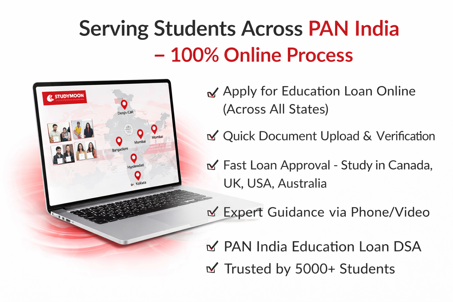 Serving Students Across PAN India – 100% Online Process